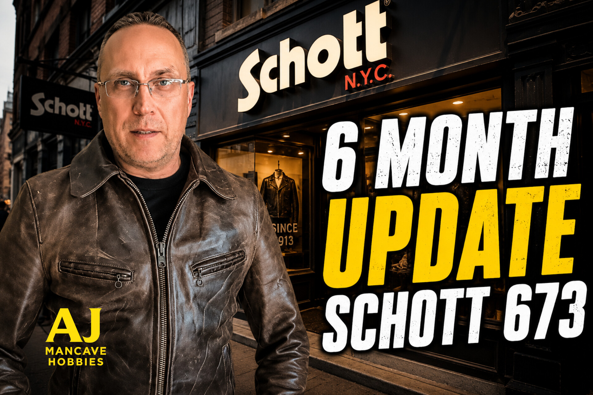 AJ Mancave Hobbies six-month Schott 673 jacket update